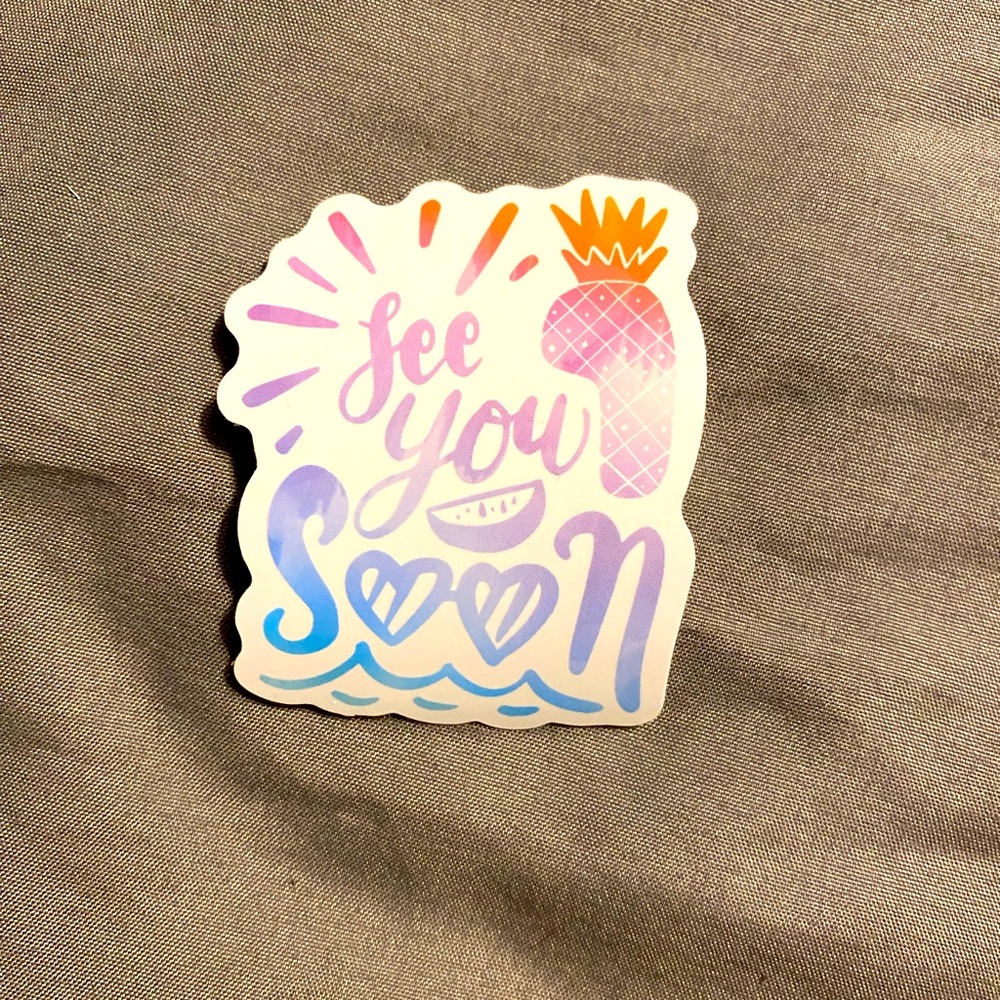 🌈20/$5🌈 Colorful 'See You Soon' Sticker